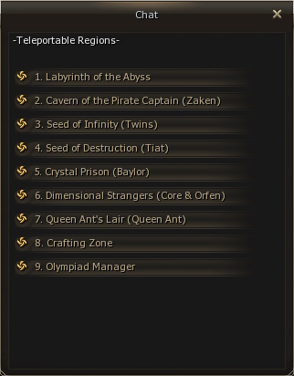 Club teleport — Instance